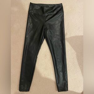 Leather stretchy pants